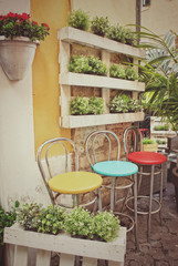 Traditional bar in an alley -  Trastevere , Rome Italy