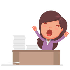 Sleepy Business woman