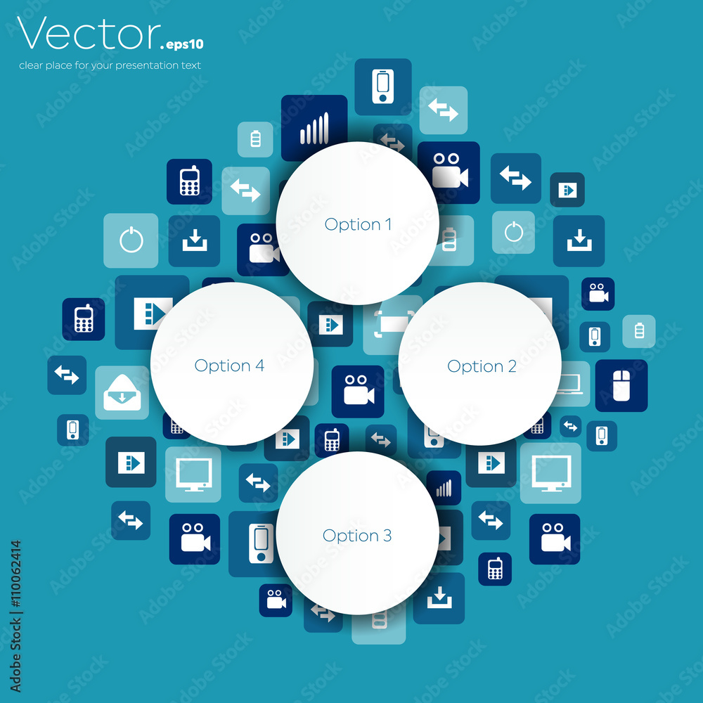 Fototapete abstract creative concept vector empty speech bubbles. for web and mobile applications isolated on b