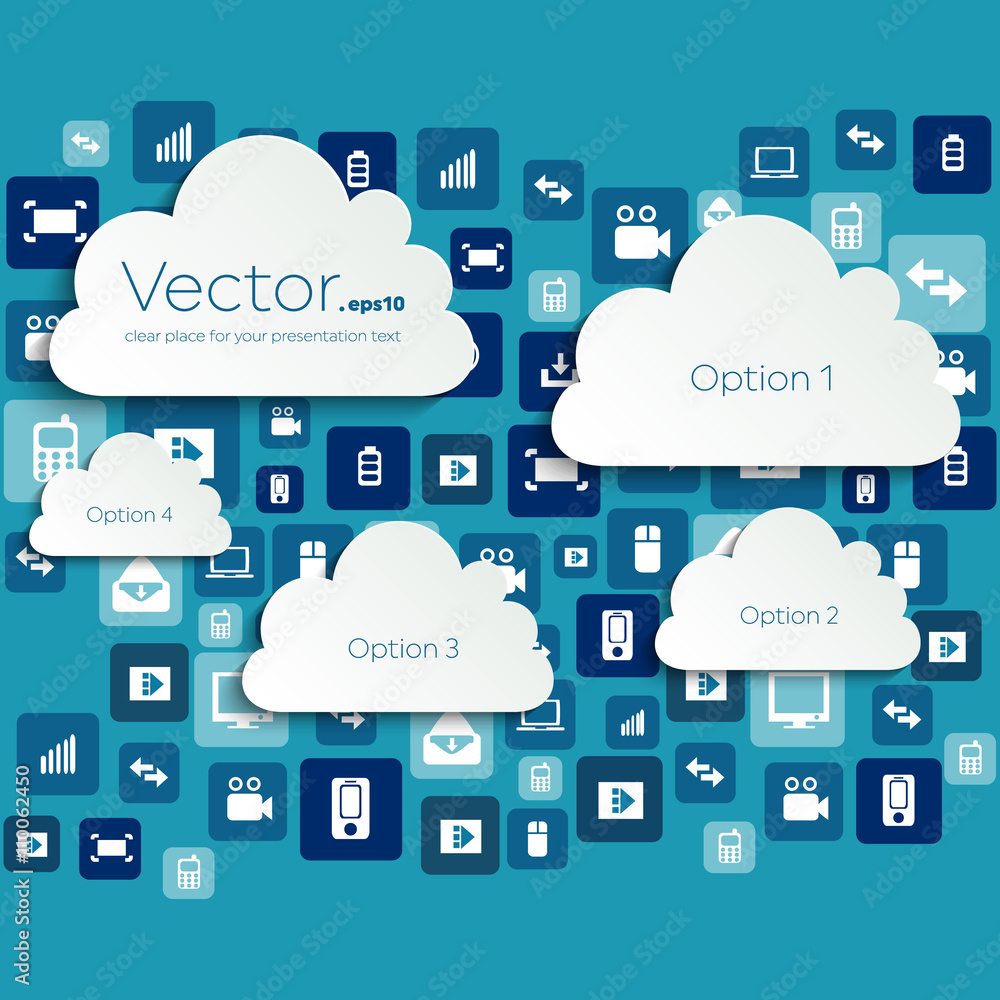 Fototapete abstract creative concept vector empty speech bubbles. for web and mobile applications isolated on b