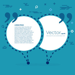 Abstract concept vector empty speech square quote text bubble. For web and mobile app isolated on background, illustration template design, creative presentation, business infographic social media