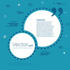 Abstract concept vector empty speech square quote text bubble. For web and mobile app isolated on background, illustration template design, creative presentation, business infographic social media