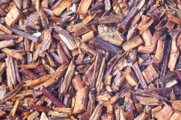 red rooibos tea view from above