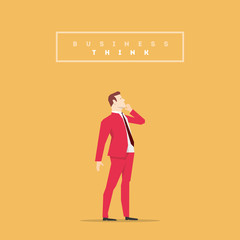 Obraz na płótnie Canvas Red Suit Businessman Pose