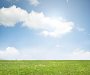 Fototapeta premium Landscape - sky and meadow