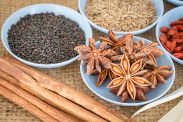 Ingredients for Chinese herbal medicine