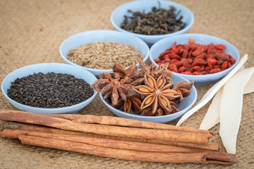 Ingredients for Chinese herbal medicine