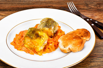 Fish in Greek with Onion and Carrot
