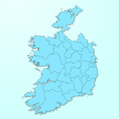 Ireland blue map on degraded background vector