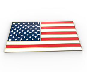 United State of America flag. 3D illustration