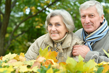 caucasian elderly couple