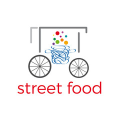 Fototapeta na wymiar Vector abstract street food concept