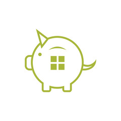 pig LOGO design concept real estate