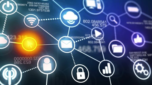 Technology Icon Symbol Digital Animation - 4K Resolution