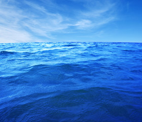 Blue sea water