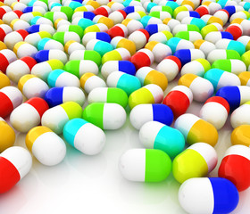 Tablets background with space for your text. 3D illustration