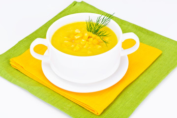Soup of Mashed Potato with Corn