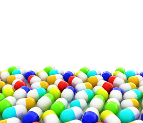 Tablets background with space for your text. 3D illustration