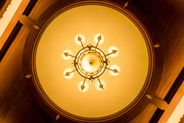 Abstract circular modern ceiling lamp