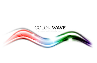 Glossy wave isolated on white background 