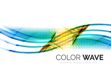 Glossy wave isolated on white background 