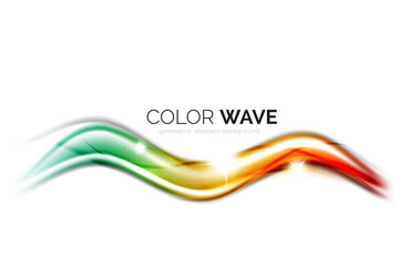 Abstract color wave design element