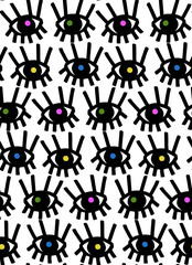 Art pattern with eyes