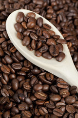 coffee beans and spoon.