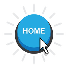 home button icon, vector.
