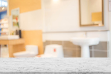 Blur Bathroom  Interior of Background, product display template.