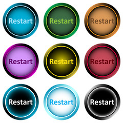 Clipart color icons word restart