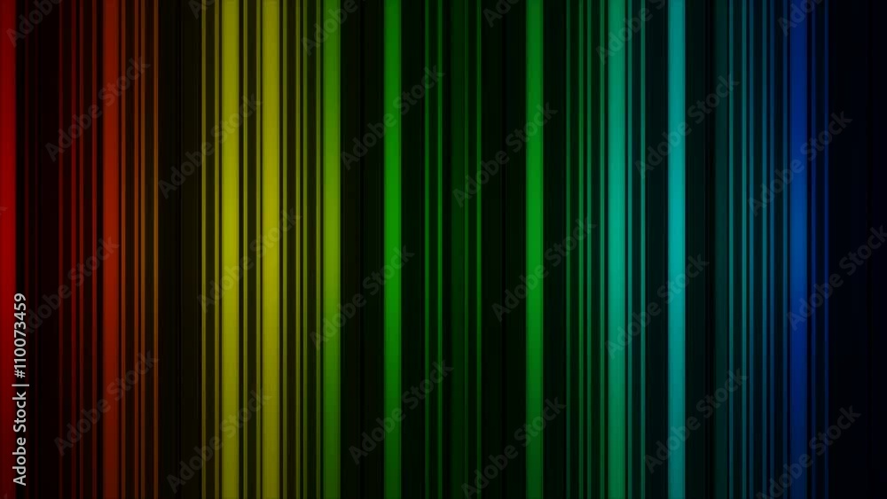 Poster glowing colorful vertical lines rotate. abstract 3d render 4k uhd (3840x2160)