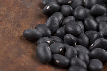 Obraz na płótnie Canvas close up image of black beans