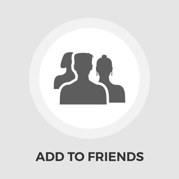 Add to Friends Flat Icon