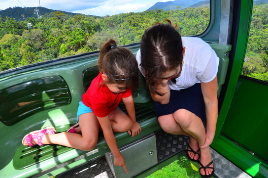 Skyrail Rainforest Cableway above Barron Gorge National Park Que