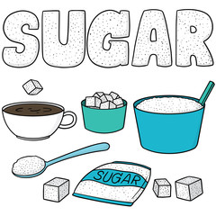 vector set of sugar