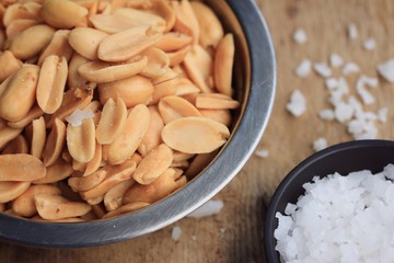 fried peanuts and salt