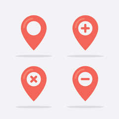 Map Marker Icons Set in Vector