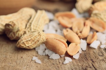 fried peanuts and salt
