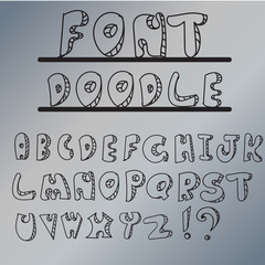 alfabet doodle font vector design © wanderlustun