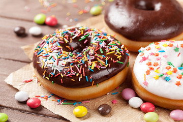 Donuts and candies