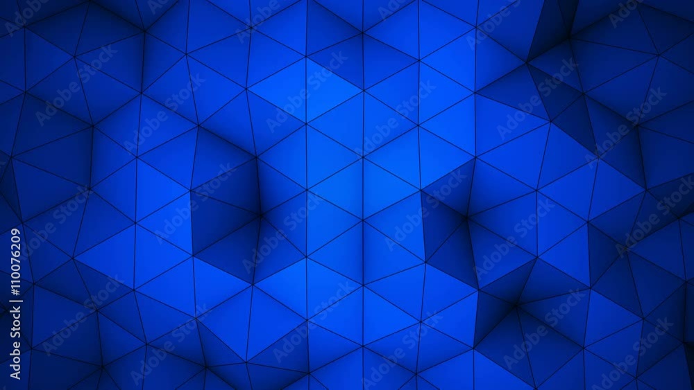 Poster blue triangle polygons background loopable 4k uhd (3840x2160)