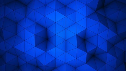 Blue triangle polygons background loopable 4k UHD (3840x2160)
