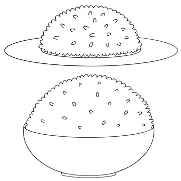 recommend clip art: vector set of rice