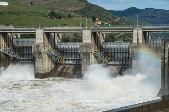 Hydroelectric dam, Douro Valley, Portugal, Energy