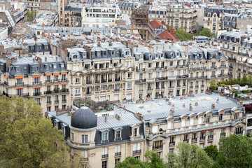 paris roofs and building cityview
