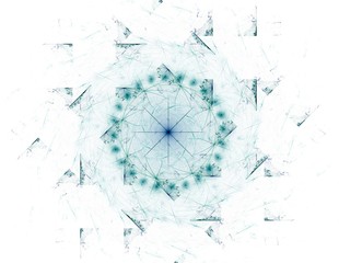 Lacy colorful clockwork pattern, digital fractal art design
