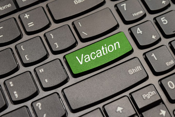 Geen vacation keyboard button illustration