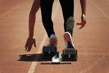 Sprint start in track and field