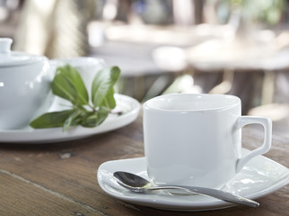 Morning coffee in the garden